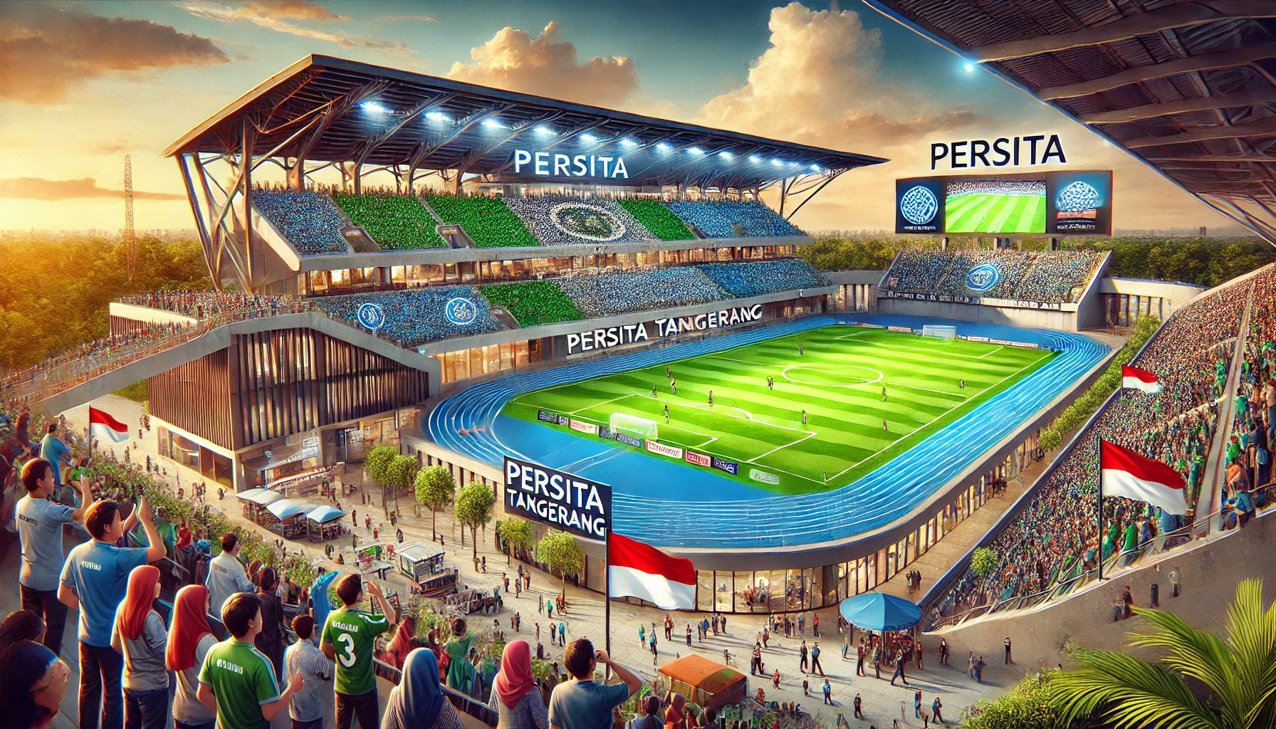 Stadion Persita Tangerang dengan fasilitas modern terbaru