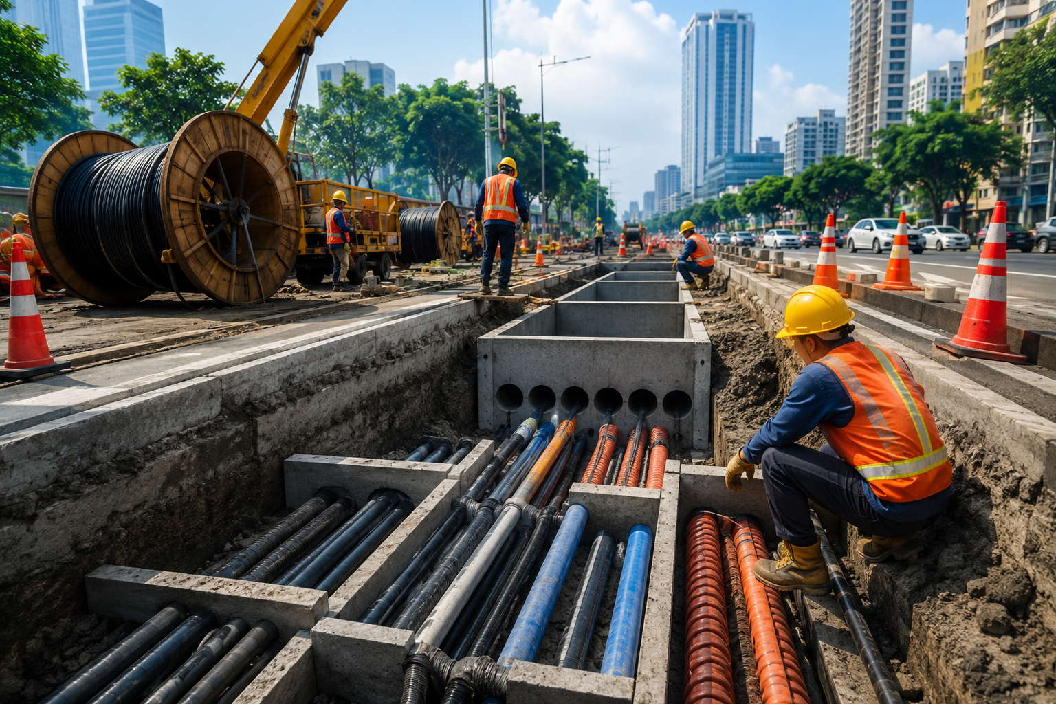 Penataan Kabel Bawah Tanah Tangerang Dimulai