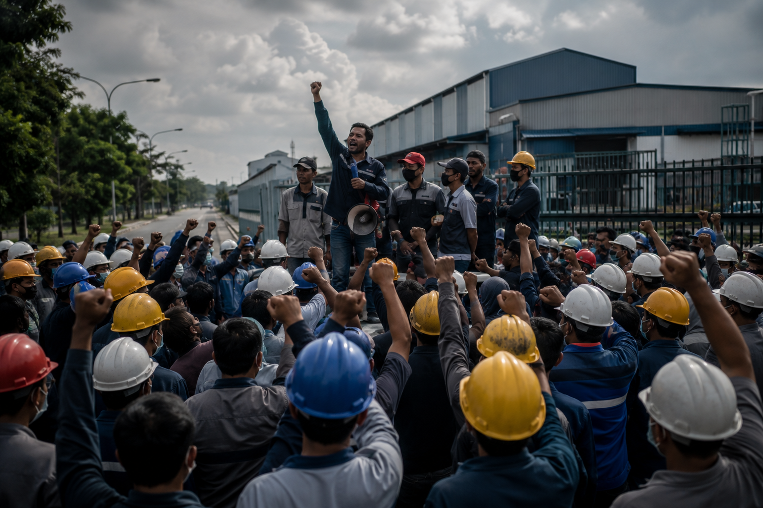 Buruh Tangerang Tuntut Pesangon Rp50 Miliar