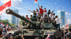 Naik Tank HUT RI Tangsel Viral Tradisi Unik Ini Jadi Perhatian Warga