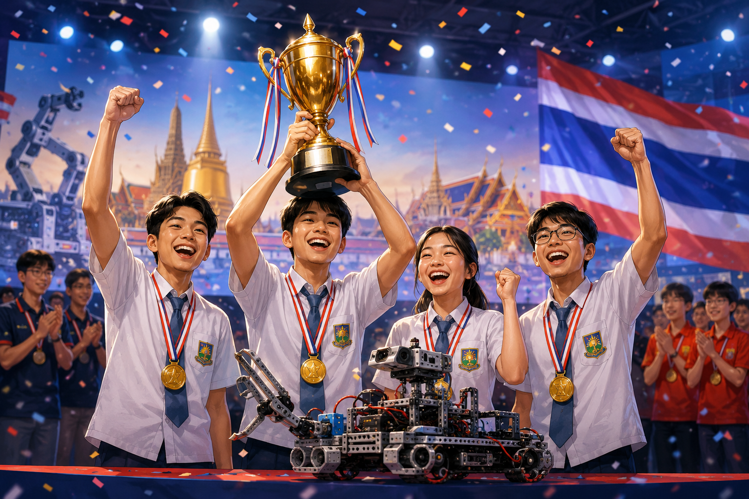 Pelajar Tangerang Juara Robotik Thailand